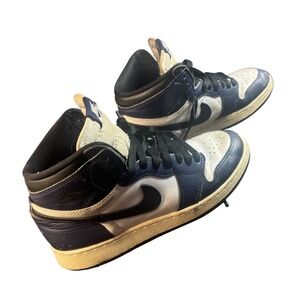 Nike Air Jordan 1 Retro High OG Hyper Royal White Sneakers Youth 7 black blue